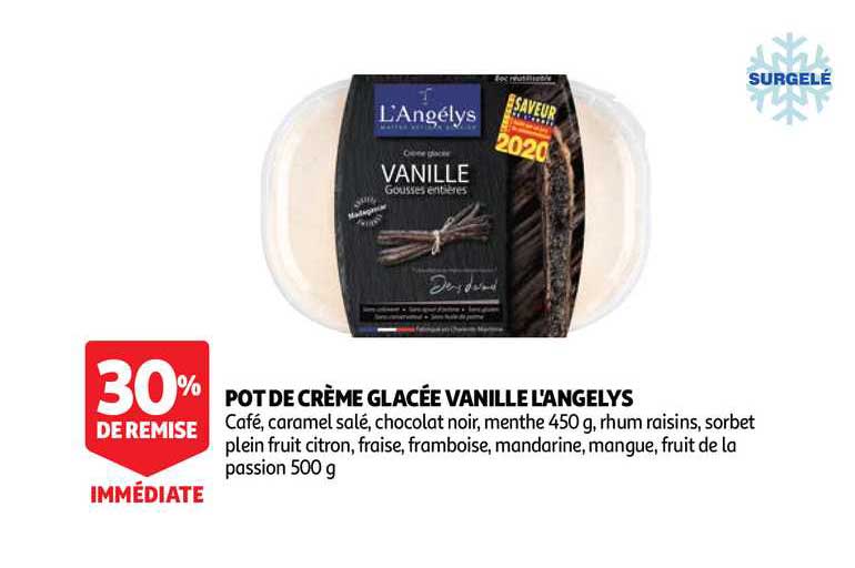 Pot De Crème Glacée Vanille L'angelys