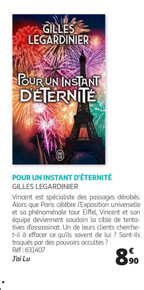 pour un instant d'éternité gilles legardinier