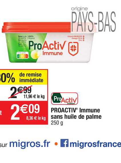 proactiv' immune sans huile de palme