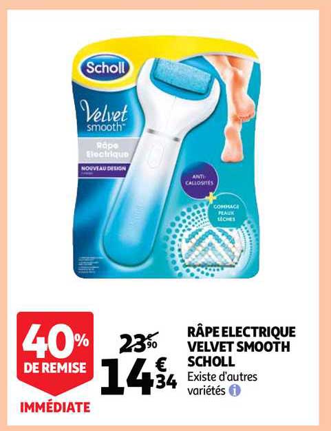 râpe électrique velvet smooth scholl