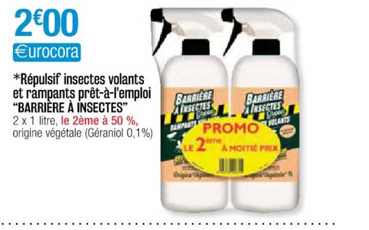 répulsif insectes volants et rampants prêt-à-l'emploi "barrière à insectes"