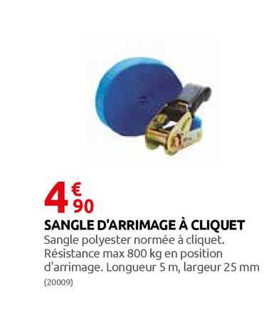 sangle d'arrimage à cliquet