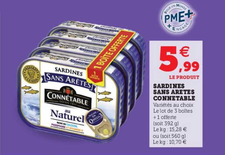 sardines sans arêtes connétable