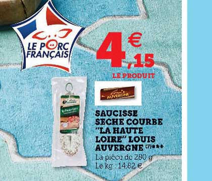 saucisse sèche courbe "la haute loire" louis auvergne