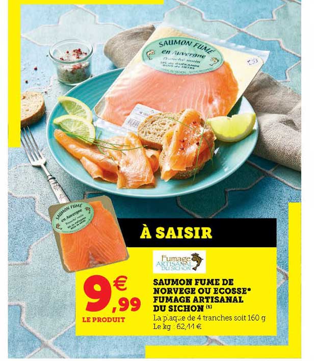 saumon fumé de norvège ou écosse fumage artisanal du sichon