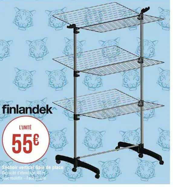 séchoir vertical gain de place finlandek^