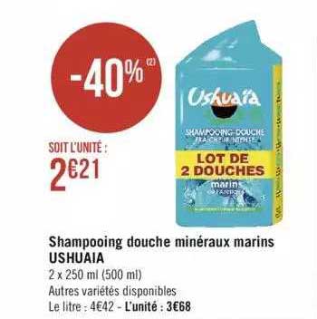 shampooing douche minéraux marins ushuaïa
