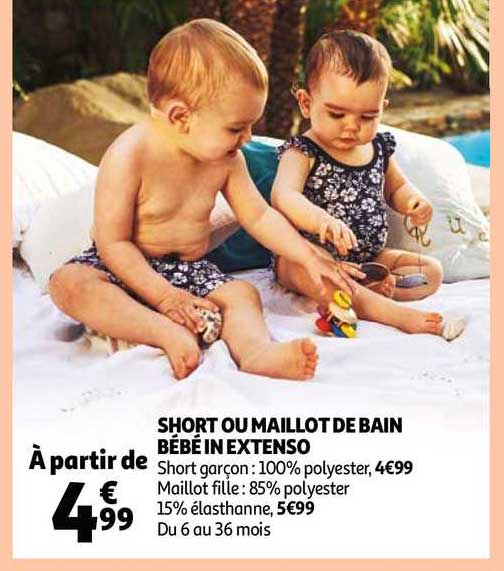short ou maillot de bain bébé in extenso
