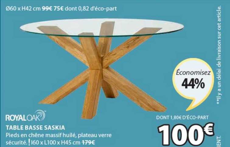 Table Basse Saskia Royal Oak