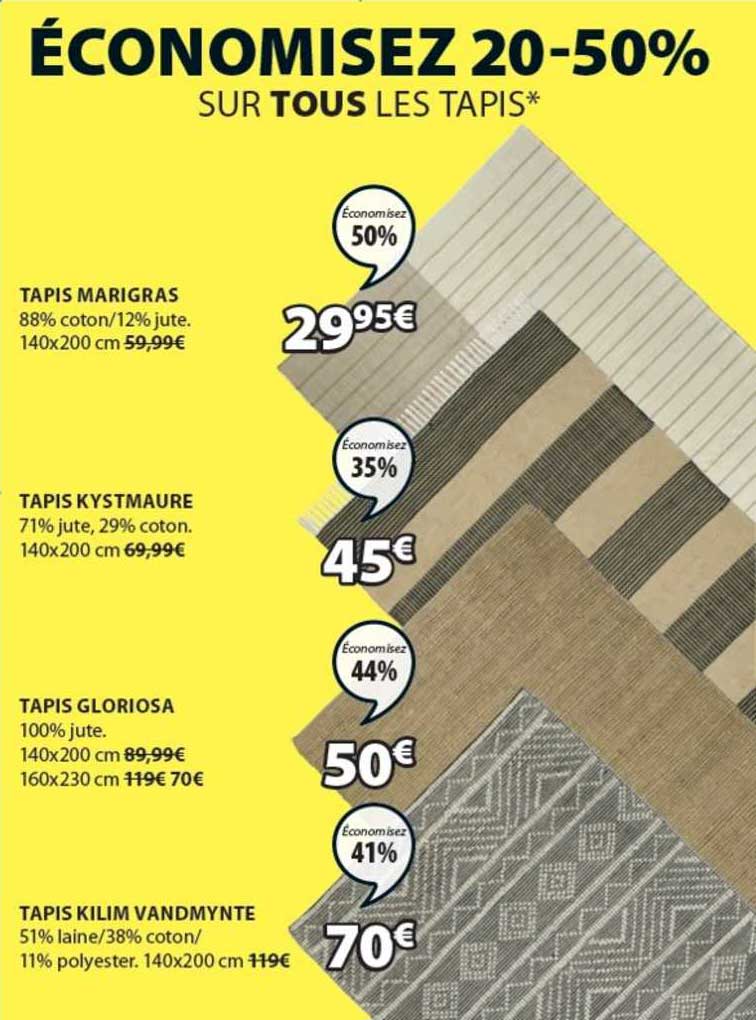 Tapis Marigras, Tapis Kystmaure, Tapis Gloriosa, Tapis Kilim Vandmynte