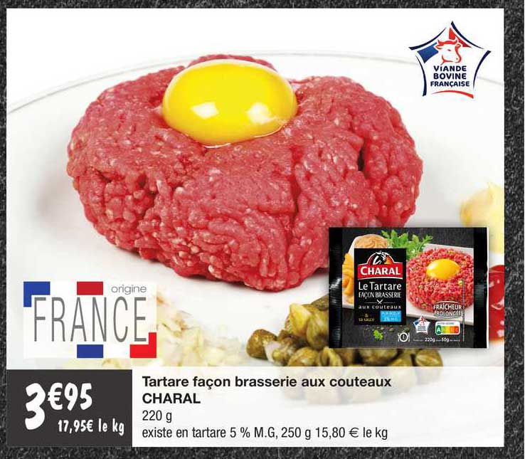 tartare façon brasserie aux couteaux charal