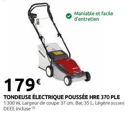 tondeuse électrique poussée hre 370 ple
