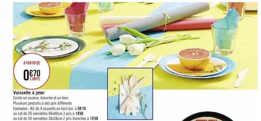 vaisselle à jeter