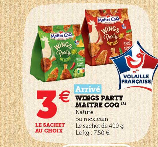wings party maître coq arrivé