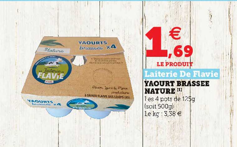 yaourt brassée nature laiterie de flavie