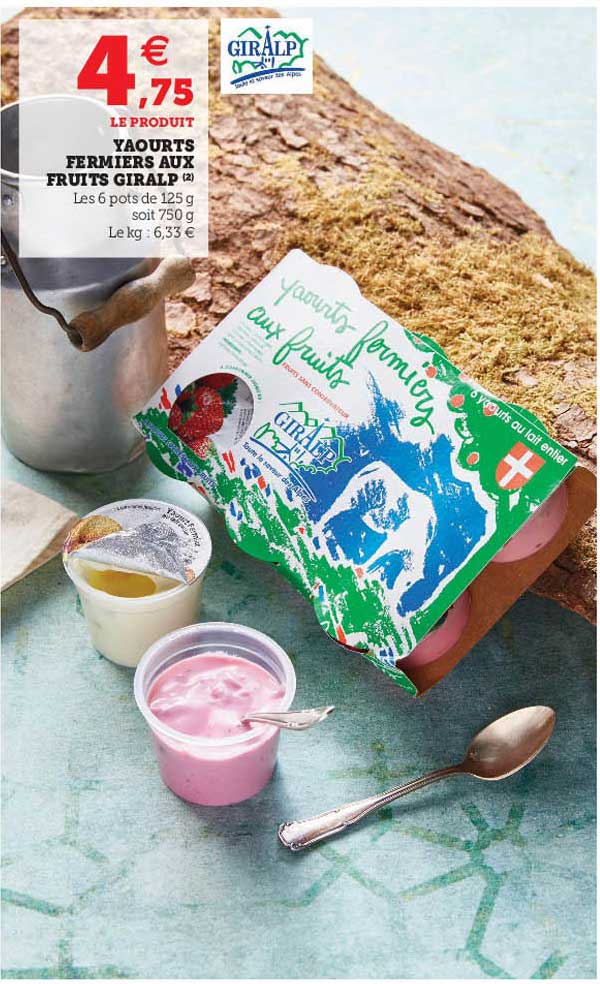 Yaourts Fermiers Aux Fruits Giralp