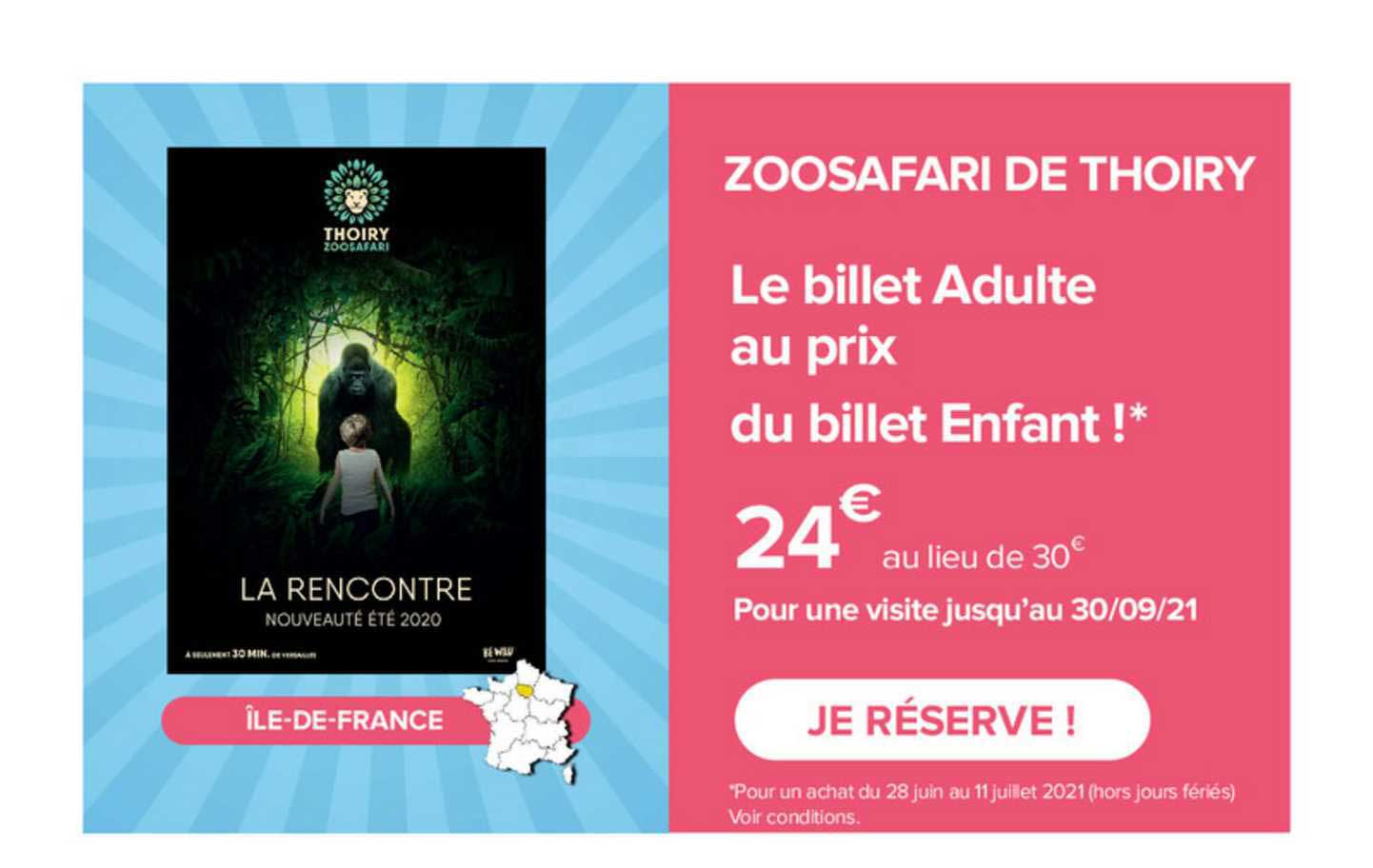 zoosafari de thoiry : le billet adulte au prix du billet enfant !