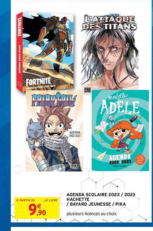 Agenda Scolaire 2022-2023 Hachette-bayard Jeunesse-pika