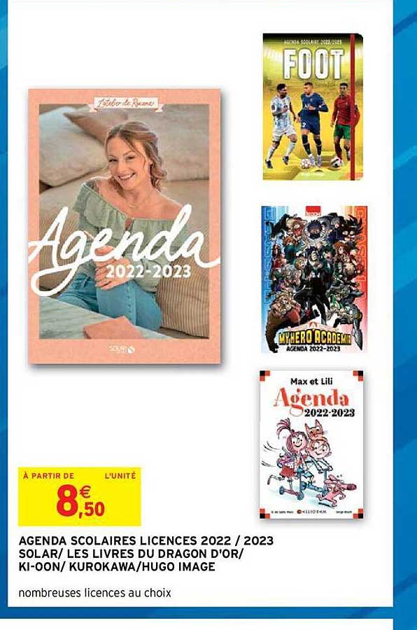 agenda scolaires licences 2022-2023 solar-les livres du dragon d'or-ki-oon-kurokawa-hogo image