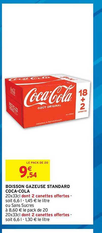 boisson gazeuse standard coca-cola