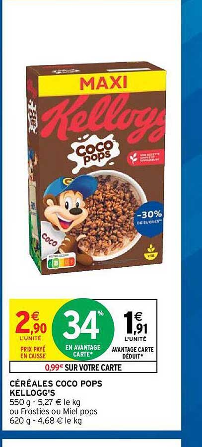 céréales coco pops kellogg's