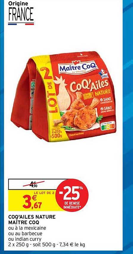 coq'ailes nature maître coq