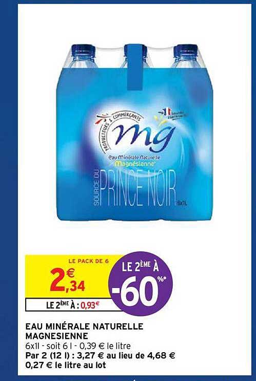 eau minérale naturelle magnesienne