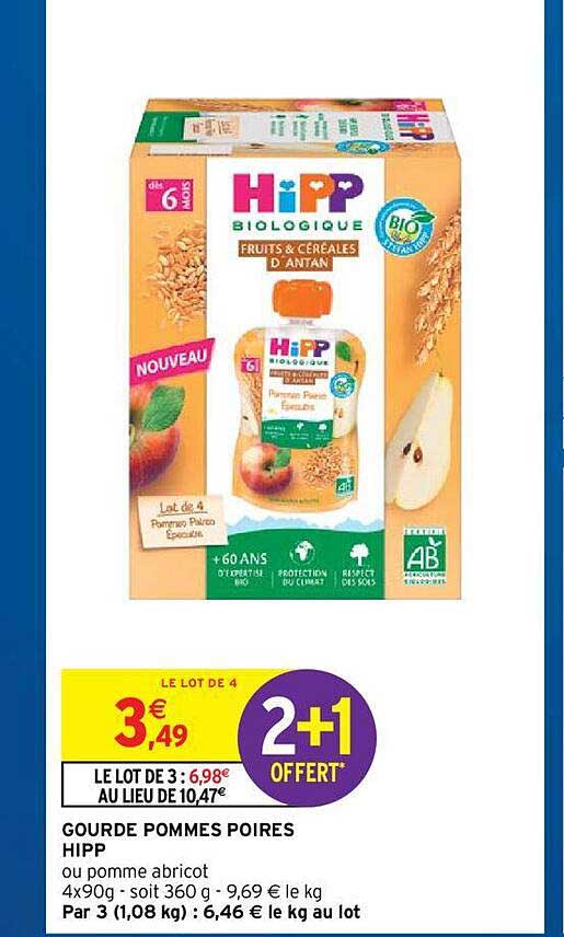 Gourde Pommes Poires Hipp