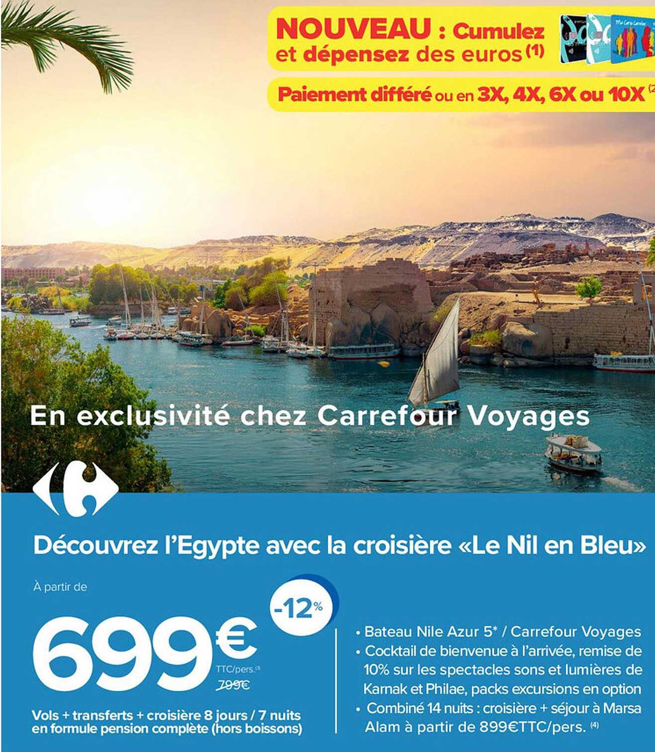 l'egypte avec la croisière «le nil en bleu»