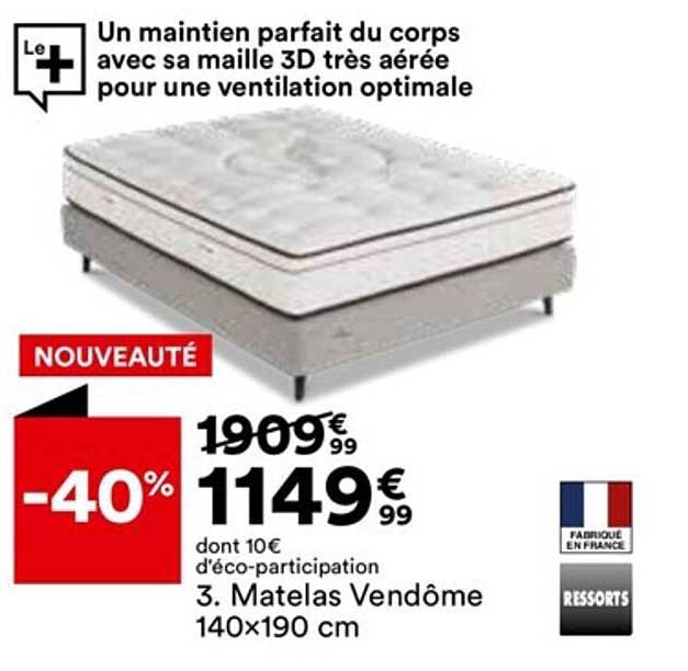 matelas vendôme