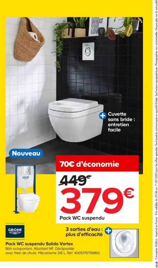 pack wc suspendu solido vartex