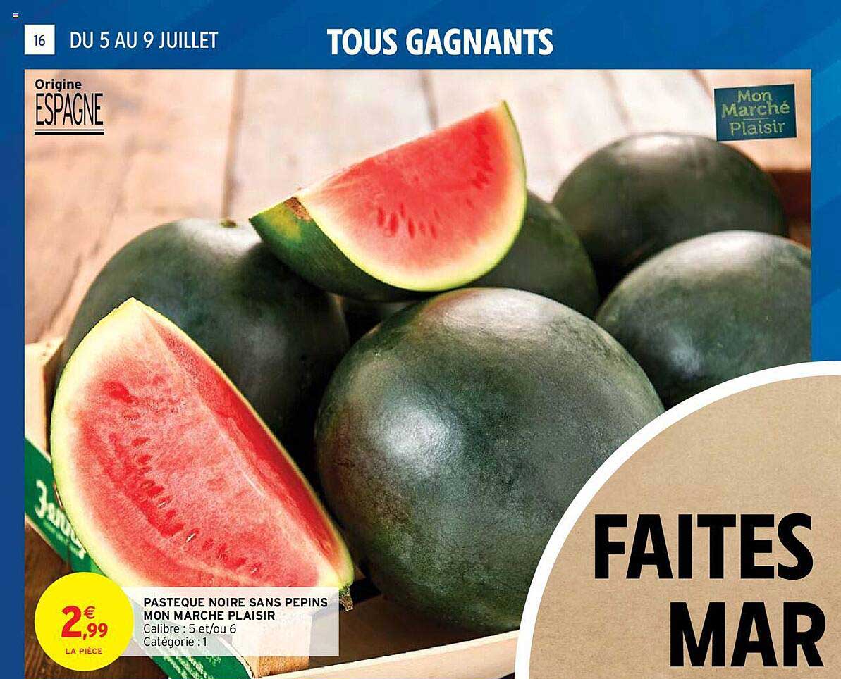 pastèque noire sans pépins mon marche plaisir