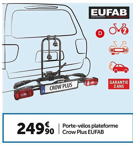 porte-vélos plateforme crow plus eufab
