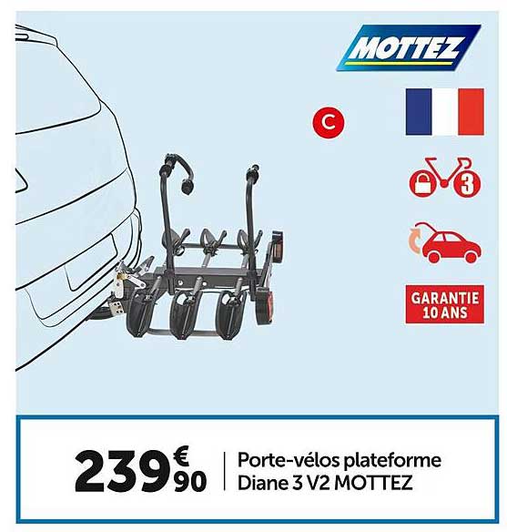 porte-vélos plateforme diane 3 v2 mottez