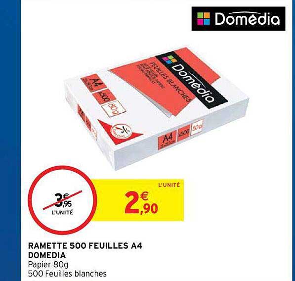 Ramette 500 Feuilles A4 Domédia