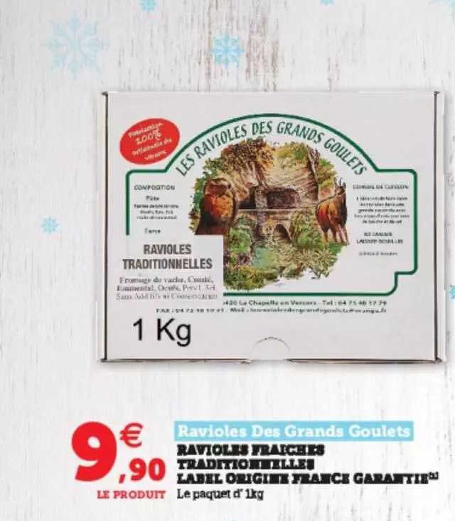 ravioles fraîches traditionnelles label origine france garantie