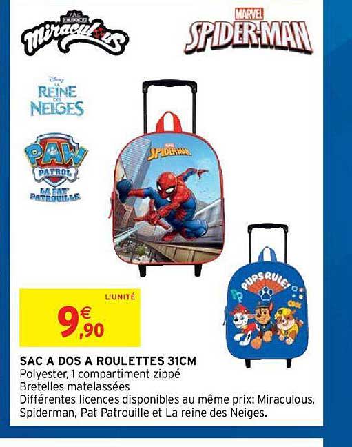 Sac à Dos à Roulettes 31 Cm