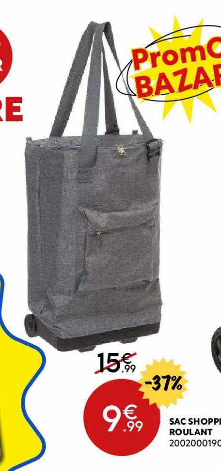 sac shopping roulant