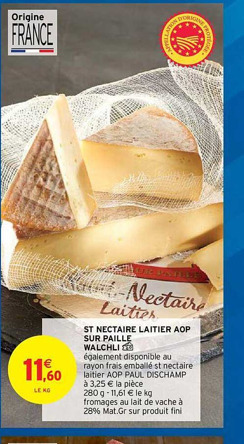 st nectaire laitier aop sur paille walchli