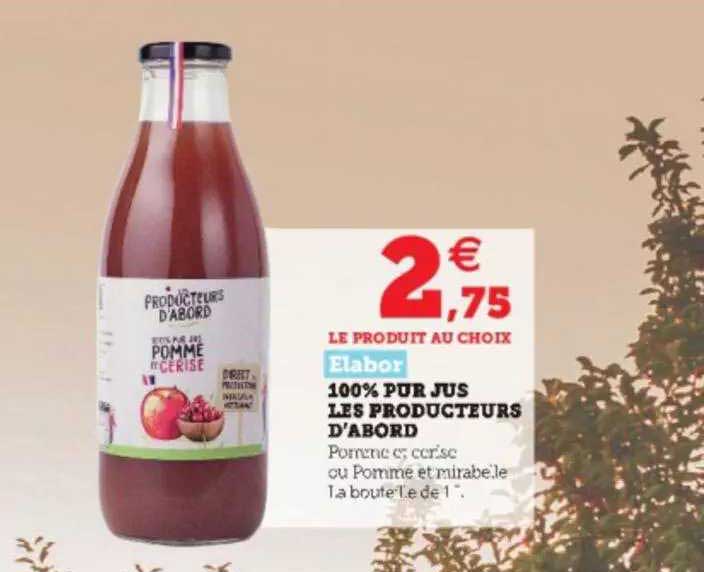 100% pur jus les producteurs d'abord