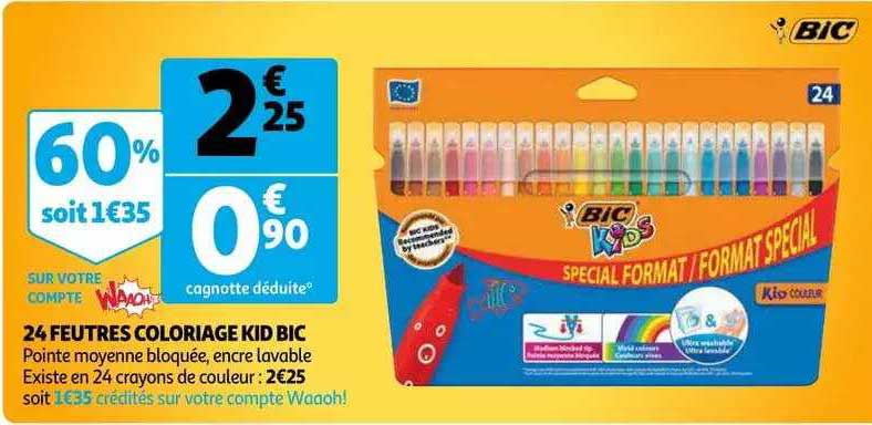 24 feutres coloriage kid bic