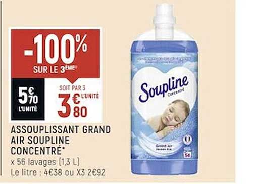 assouplissant grand air soupline concentré -100% sur le 3ème
