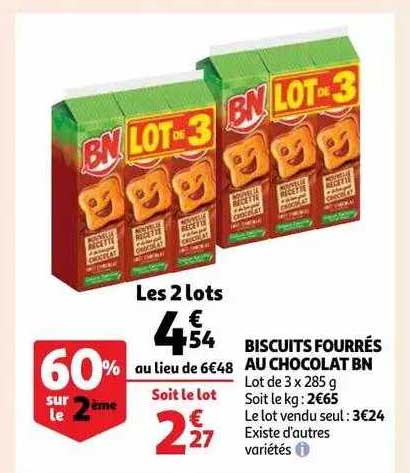 Biscuits Fourrés Au Chocolat Bn