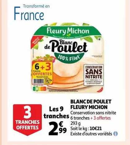 blanc de poulet fleury michon