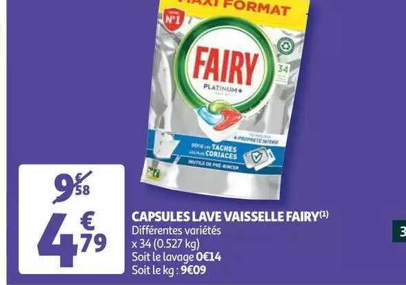 capsules lave vaisselle fairy