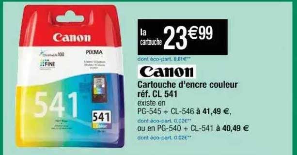 cartouche d'encre couleur canon