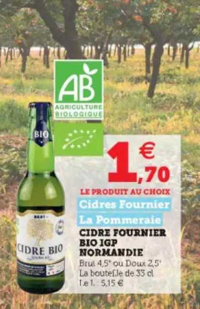 cidre fournier bio igp normandie