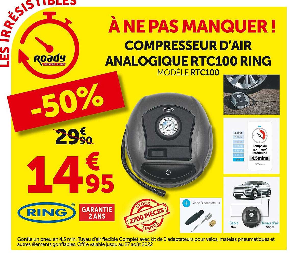 compresseur d'air analogique rtc100 ring