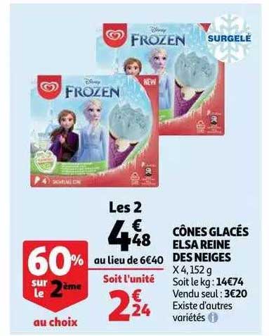 cônes glacés elsa reine des neiges