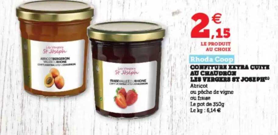 confiture extra cuite au chaudron les vergers st joseph rhoda coop